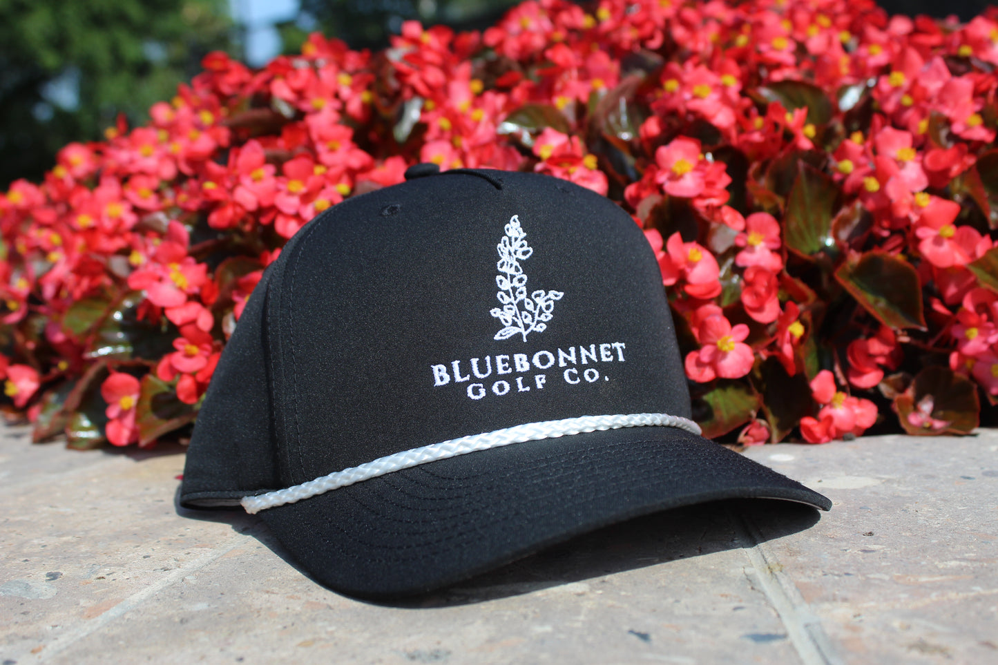 Bluebonnet Golf Classic Rope Hat - Black