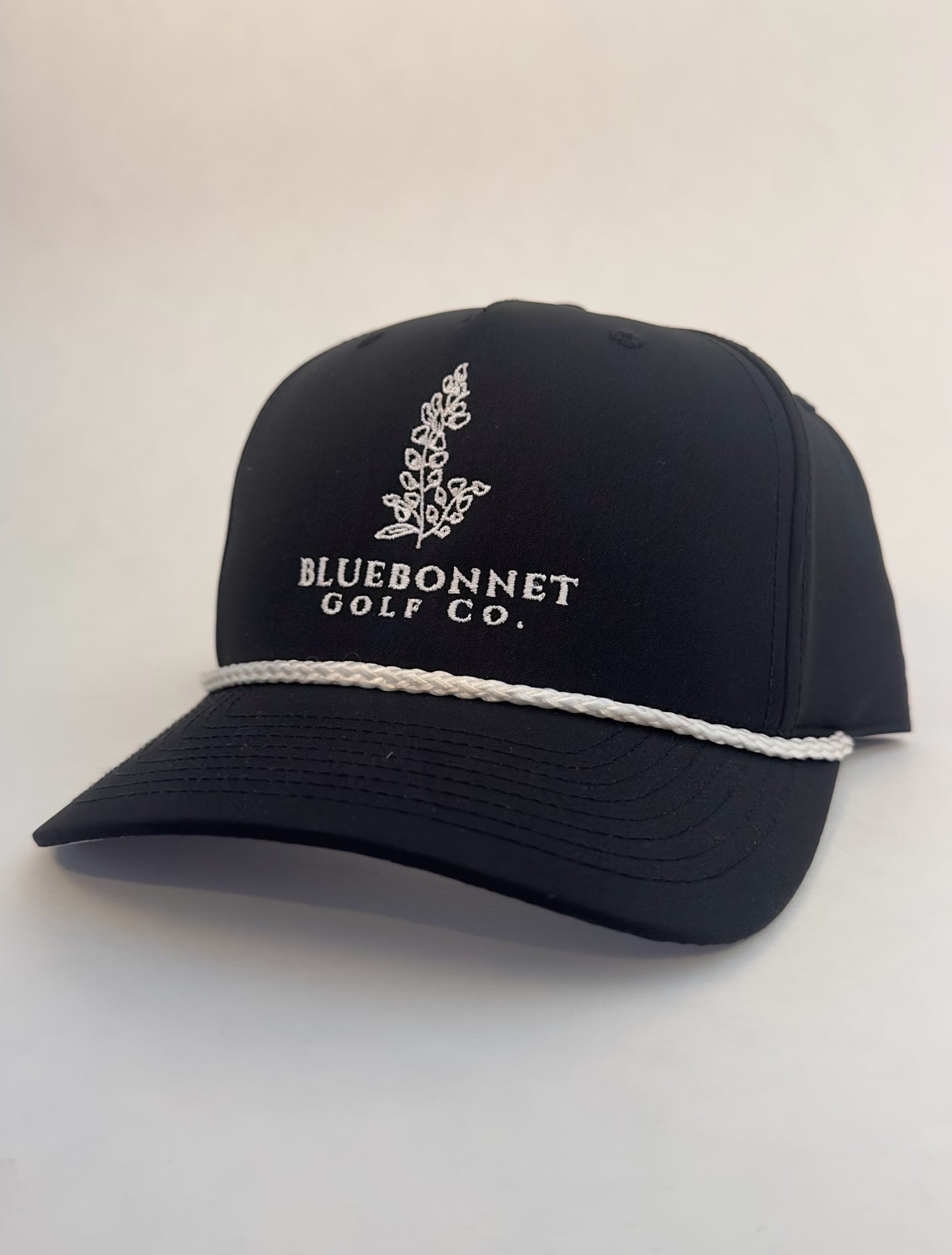 Bluebonnet Golf Classic Rope Hat - Black